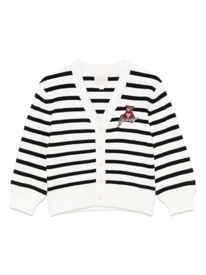 guess kids striped cardigan - White von guess kids