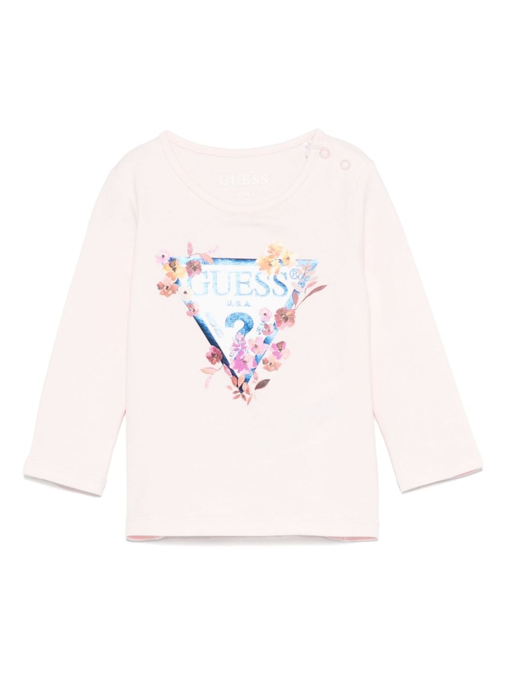 guess kids triangle logo T-shirt - Pink von guess kids