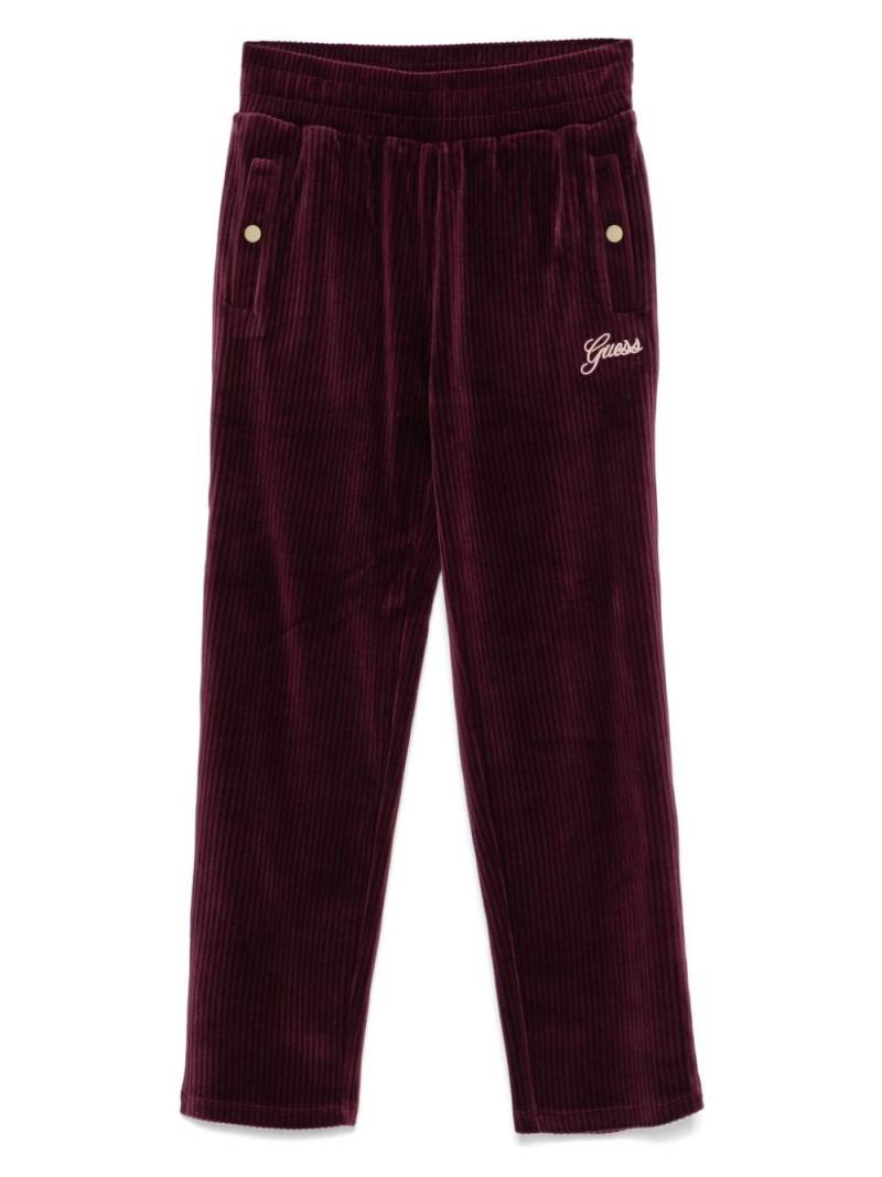 guess kids velvet trousers - Purple von guess kids