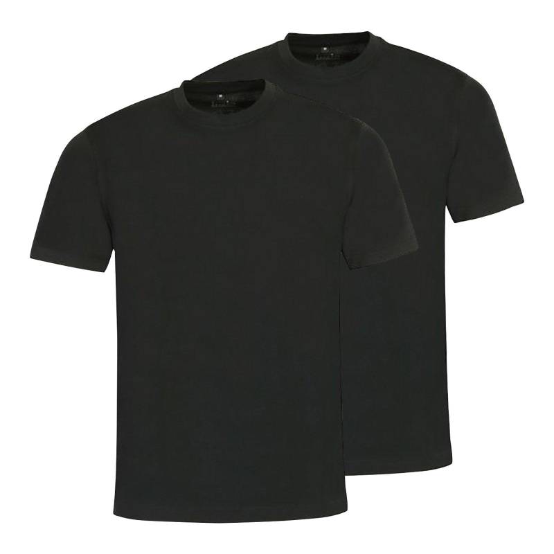 T-shirt 2er Pack Bequem Sitzend Herren Schwarz 3XL von hajo