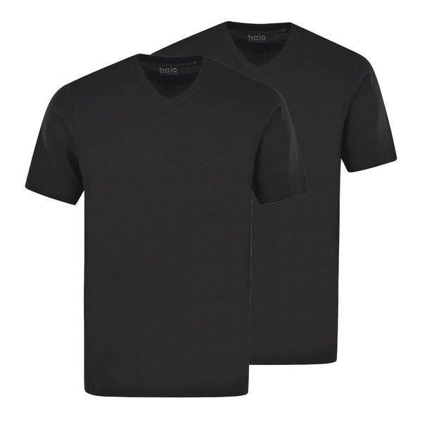 T-shirt 2er Pack Bequem Sitzend Herren Schwarz 3XL von hajo