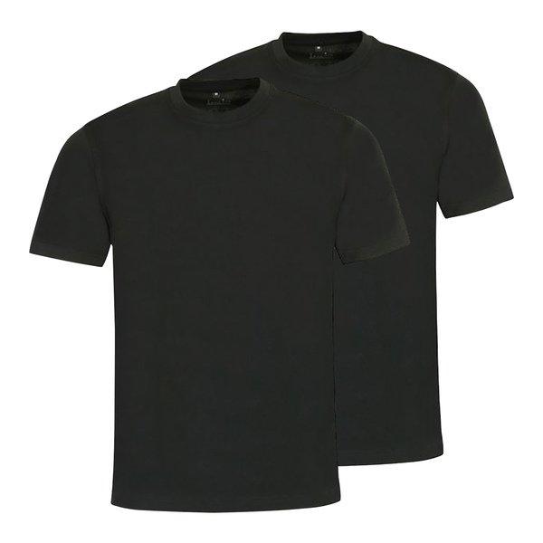 T-shirt 2er Pack Bequem Sitzend Herren Schwarz 5XL von hajo