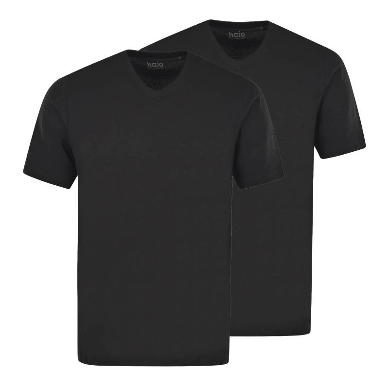 T-shirt 2er Pack Bequem Sitzend Herren Schwarz S von hajo