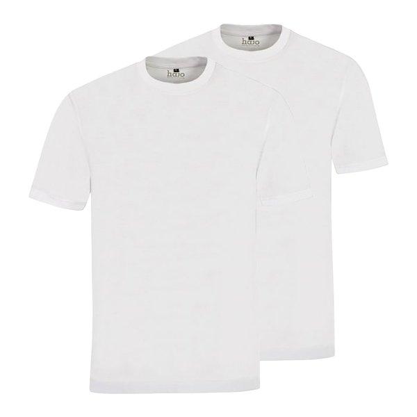 T-shirt 2er Pack Bequem Sitzend Herren Weiss 6XL von hajo