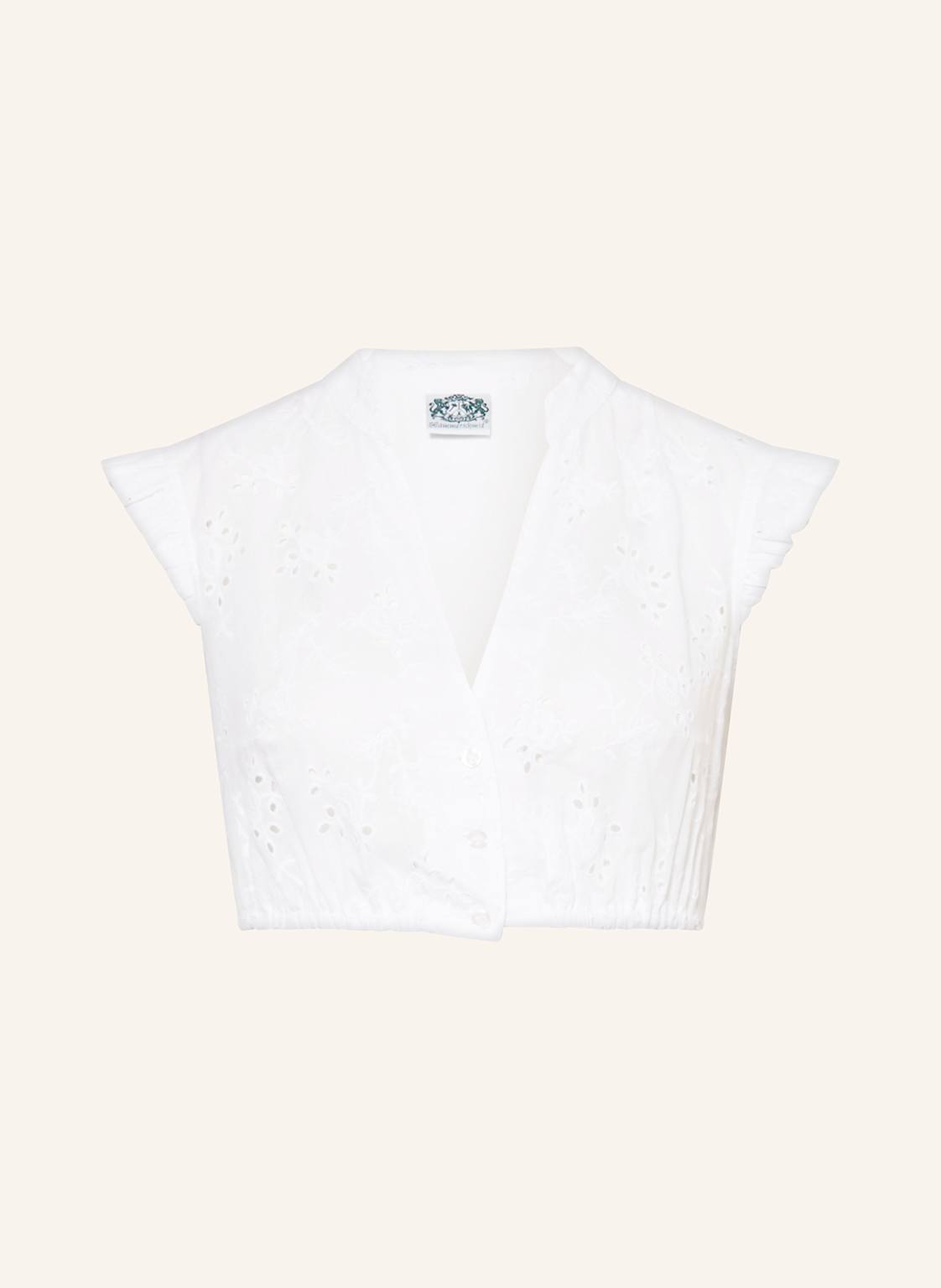 Hammerschmid Dirndlbluse Anja Mit Lochspitze weiss von hammerschmid