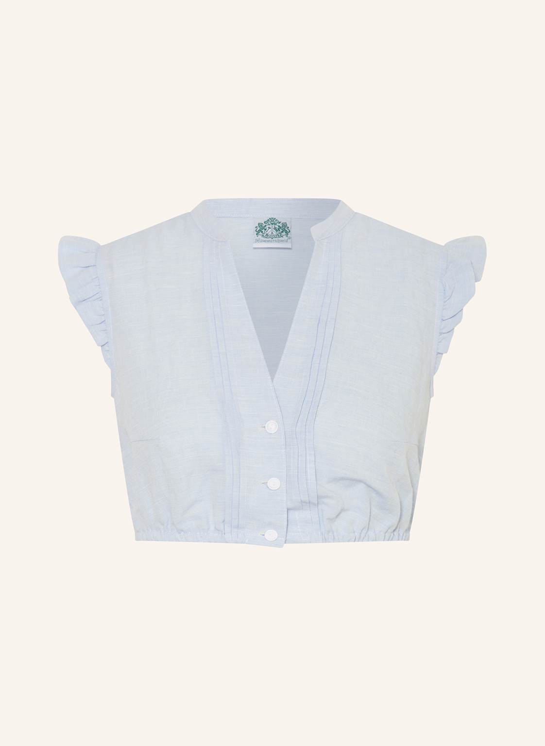 Hammerschmid Dirndlbluse Anni Mit Rüschen blau von hammerschmid