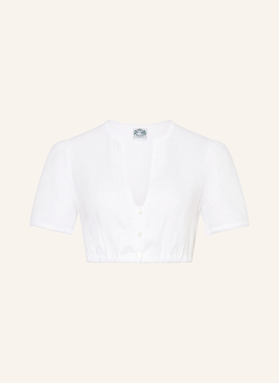 Hammerschmid Dirndlbluse Burgi Aus Leinen weiss von hammerschmid