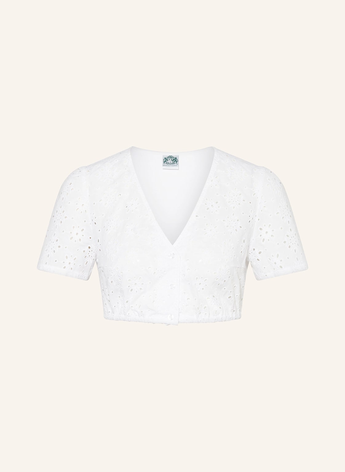 Hammerschmid Dirndlbluse Im Materialmix weiss von hammerschmid