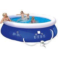 HAPPY PEOPLE Quick Up Pool Set 300 x 76 cm blau