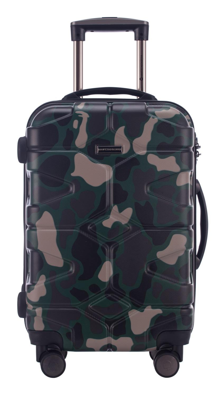 Hauptstadtkoffer Hartschalen-Trolley »X-Kölln, 58 cm, Camouflage«, 4 St. Rollen, Hartschalen-Koffer Handgepäck-Koffer Reisegepäck TSA Schloss von hauptstadtkoffer