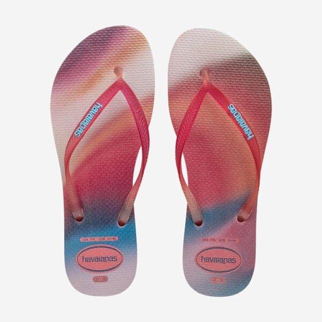 Slim Metallic Rainbow-39-40 Damen Rot 39-40 von havaianas