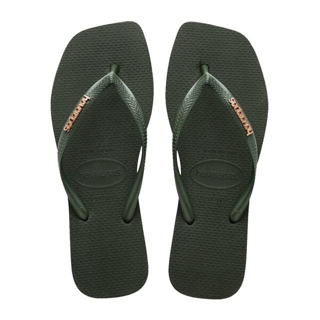 Slim Square Logo Metallic Damen Grün 35-36 von havaianas