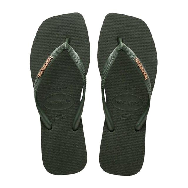 Slim Square Logo Metallic Damen Grün 37-38 von havaianas