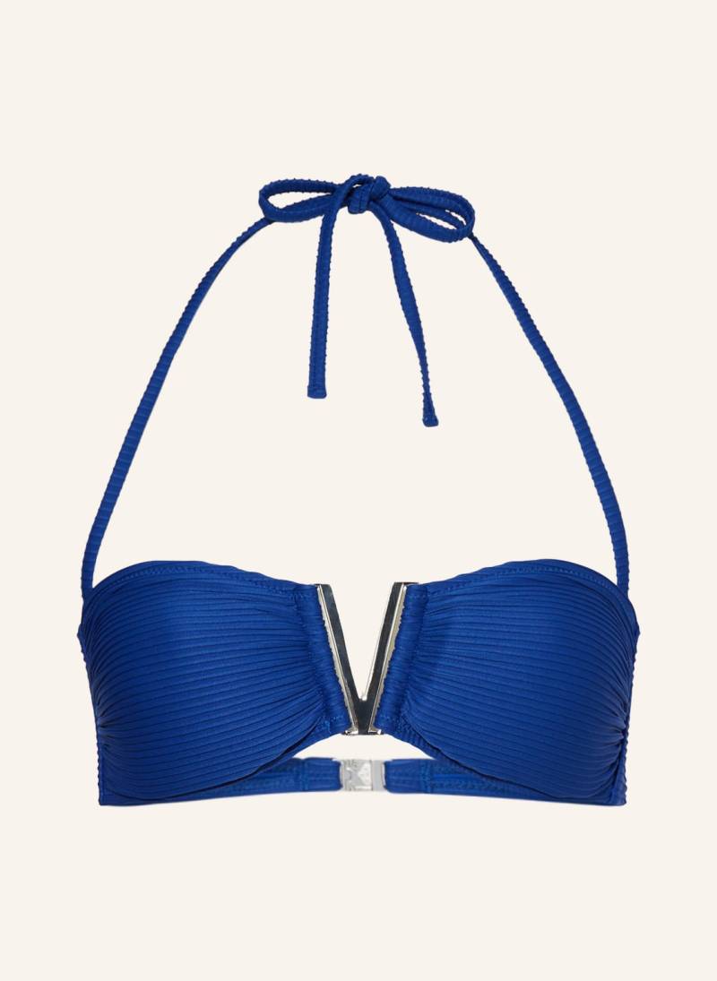 Heidi Klein Bandeau-Bikini-Top Maldivian Blue V Bar blau von heidi klein