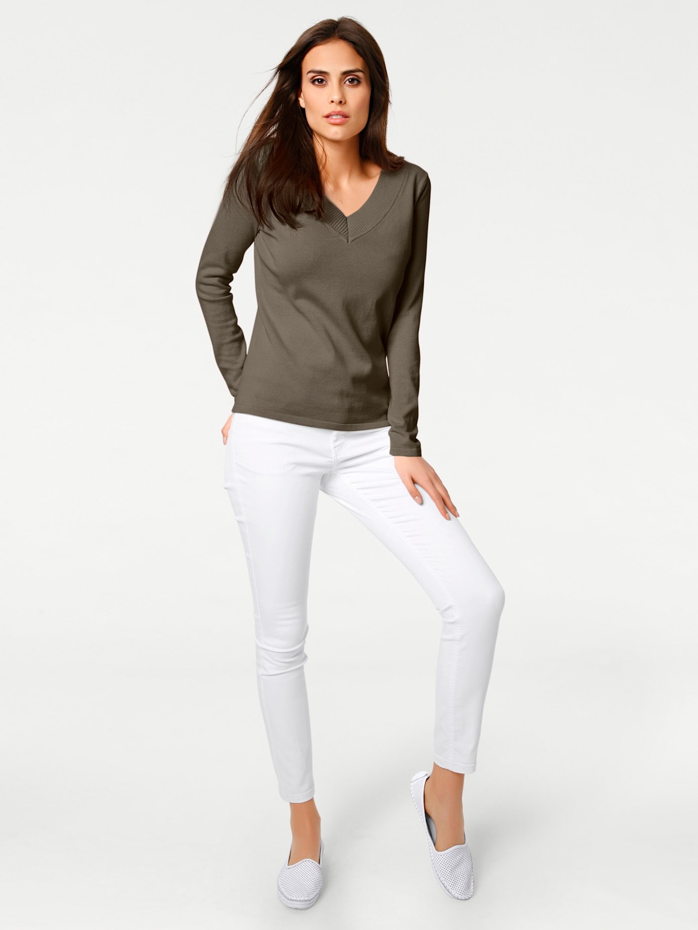 heine Strickpullover »V-Pullover« von heine