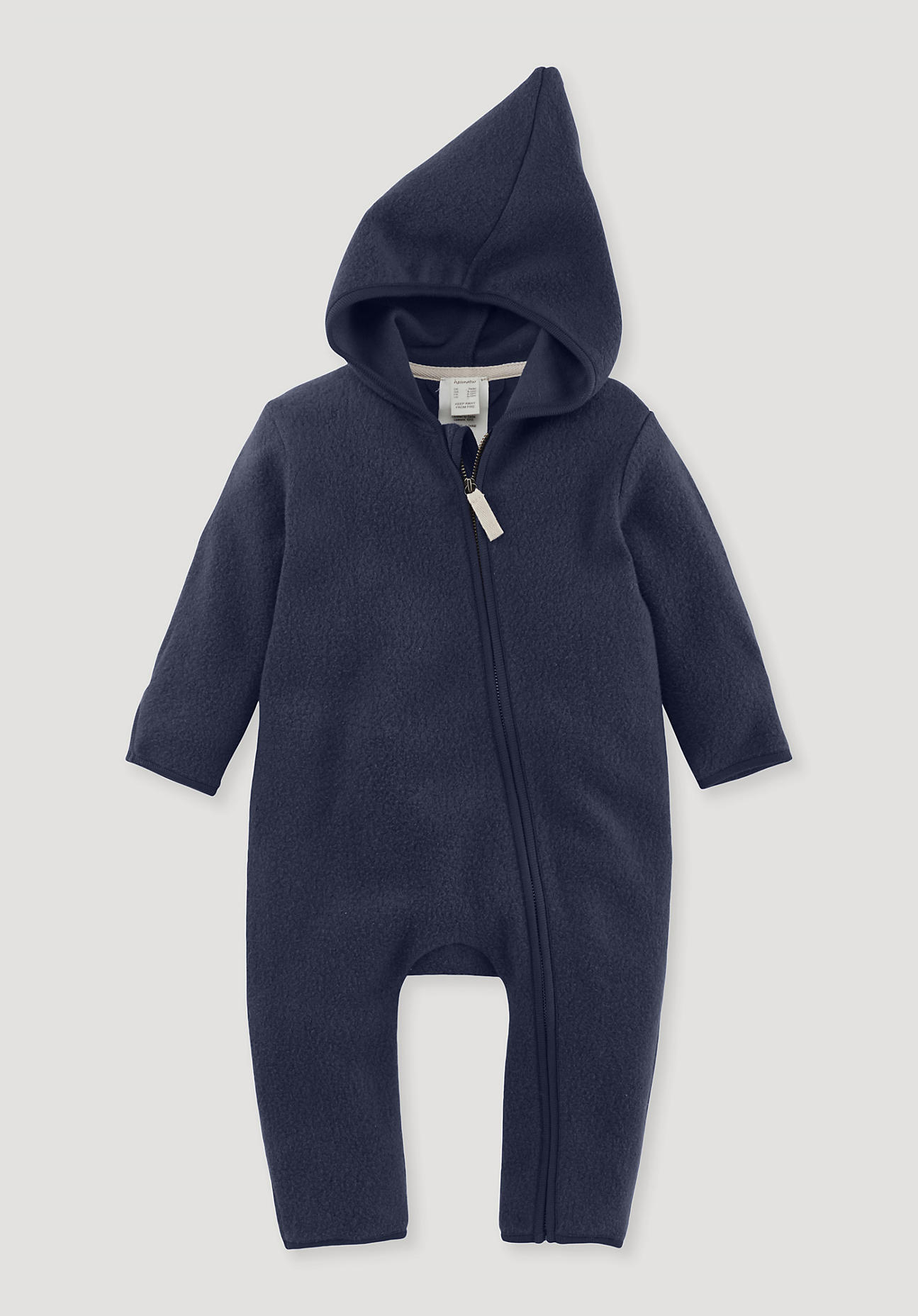 hessnatur Baby Fleece Overall Regular aus Bio-Baumwolle - blau Grösse98 von hessnatur