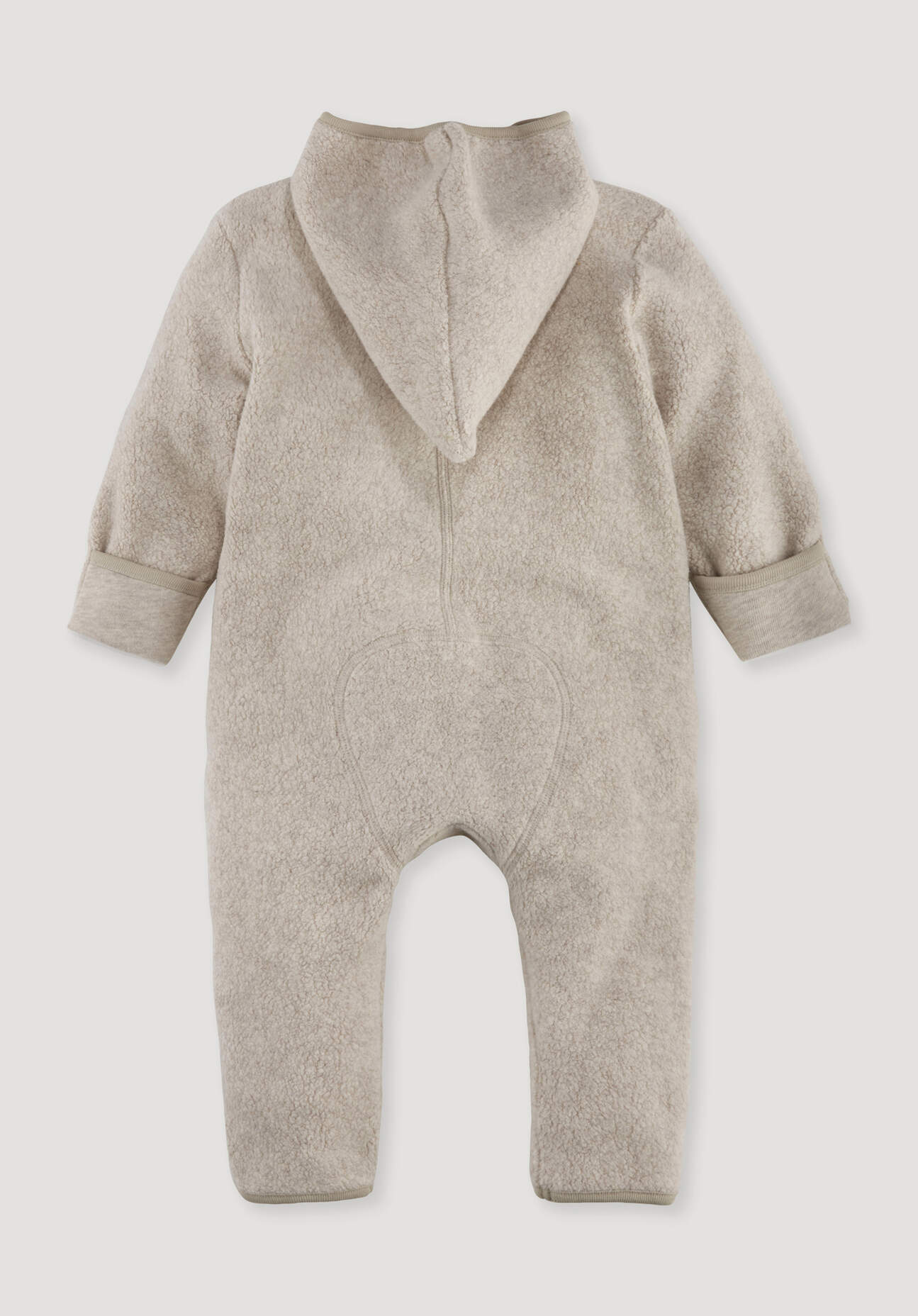 hessnatur Baby Fleece Overall Regular aus Bio-Baumwolle - beige Grösse98 von hessnatur