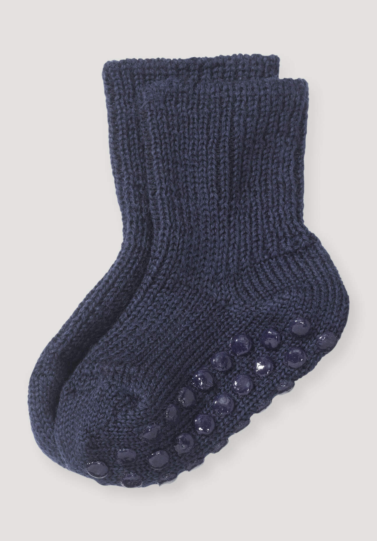 hessnatur Baby Stoppersocke aus Bio-Merinowolle - blau Grösse21-22 von hessnatur