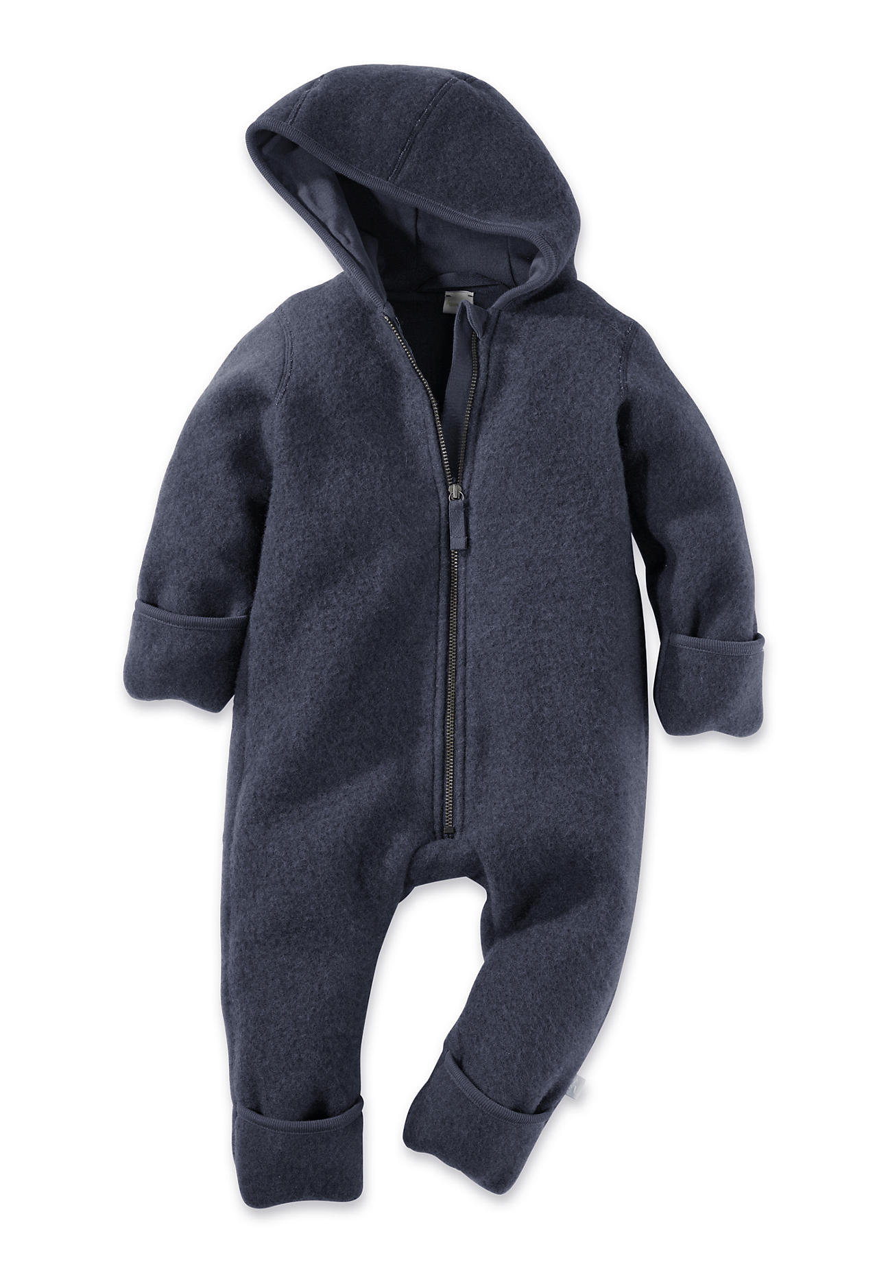 hessnatur Baby Wollfleece Overall Regular aus Bio-Merinowolle - blau Grösse98 von hessnatur