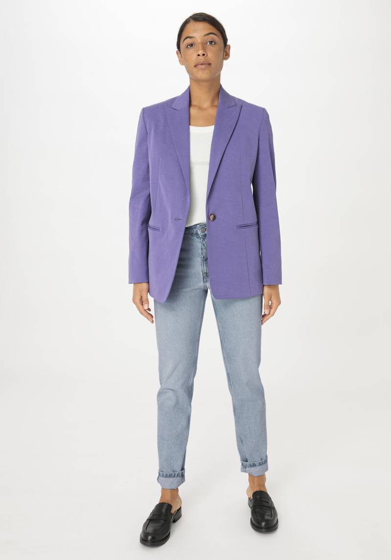 hessnatur Damen Blazer Relaxed aus TENCEL™ Lyocell mit Bio-Baumwolle - lila Grösse36 von hessnatur