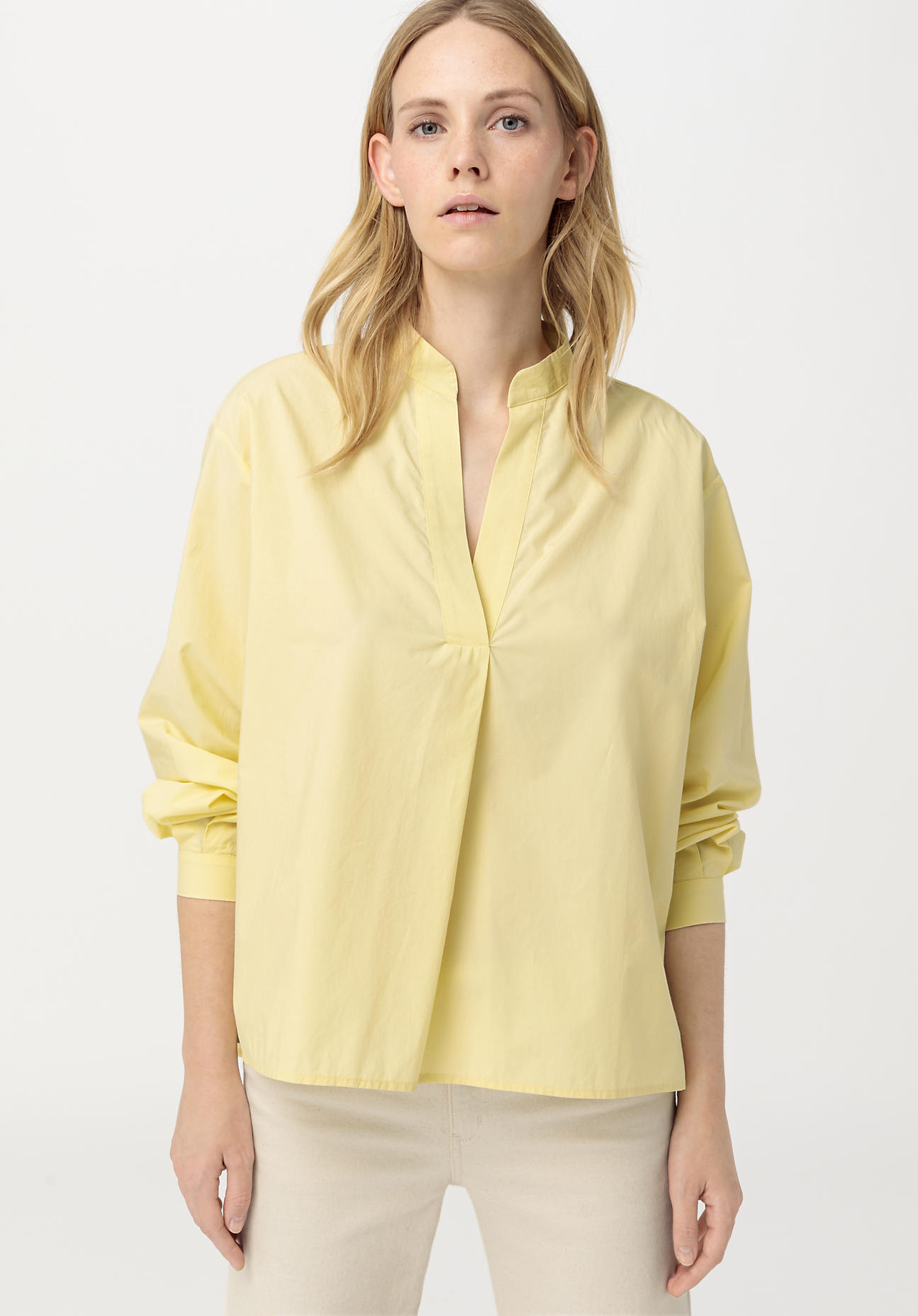 hessnatur Damen Bluse aus Bio-Baumwolle - gelb Grösse40 hessnatur Damen Bluse aus Bio-Baumwolle - gelb Grösse40 von hessnatur