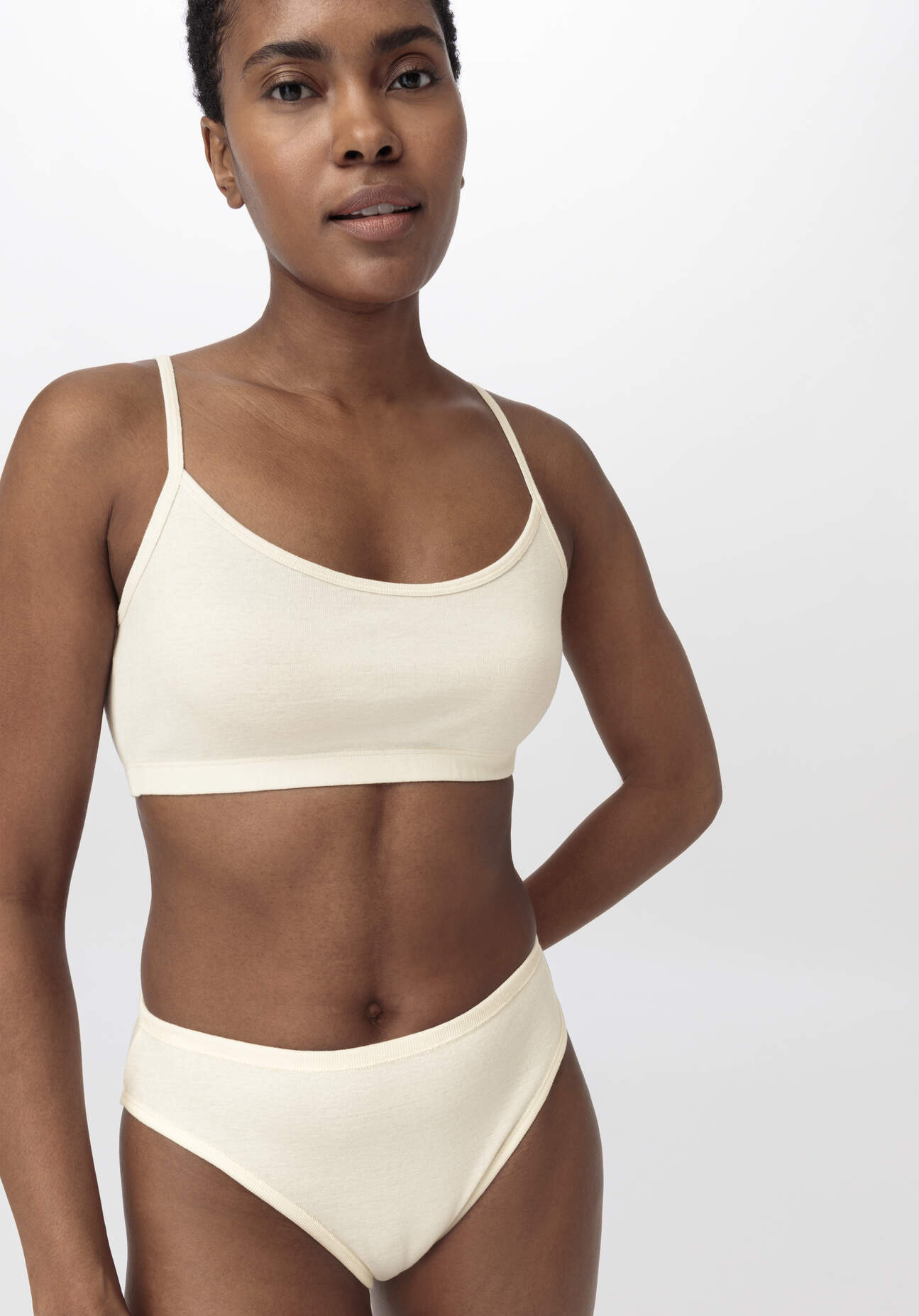 hessnatur Damen Bustier im PURE NATURE aus Bio-Baumwolle - naturfarben Grösse38 von hessnatur