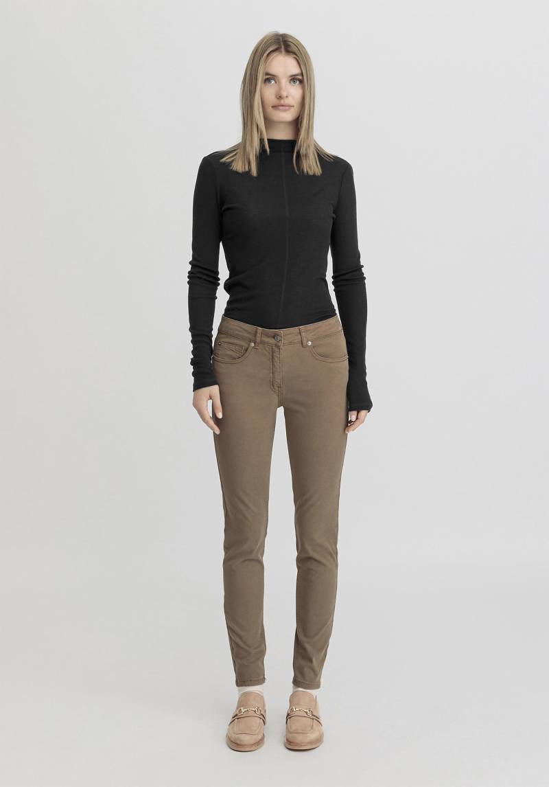 hessnatur Damen Hose Five Pocket Skinny aus TENCEL™ Lyocell mit Bio-Baumwolle - braun Grösse38 von hessnatur