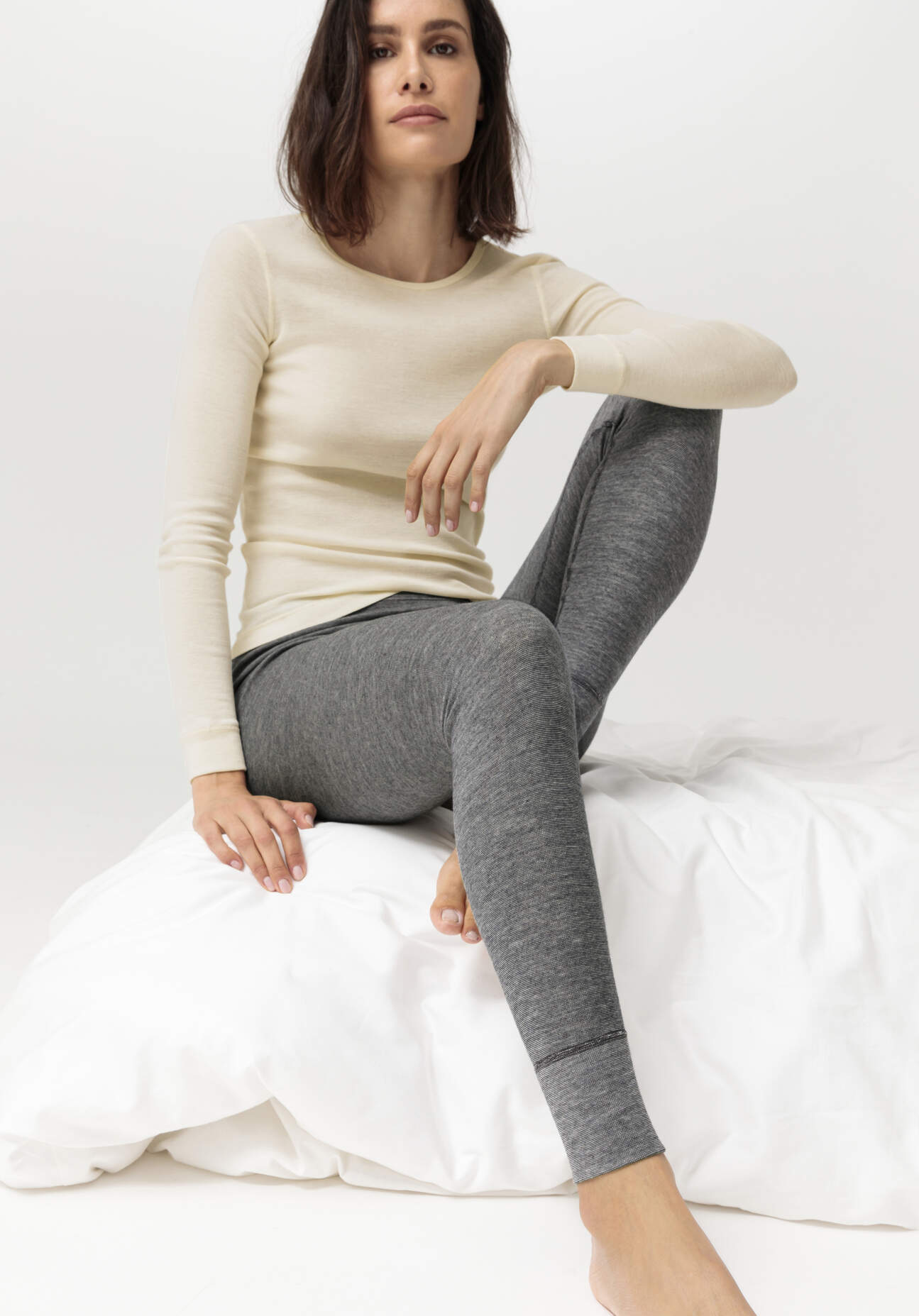hessnatur Damen Leggings Regular Cut COTTON - MERINO SILK grau Grösse48 hessnatur Damen Leggings Regular Cut COTTON - MERINO SILK grau Grösse48 von hessnatur