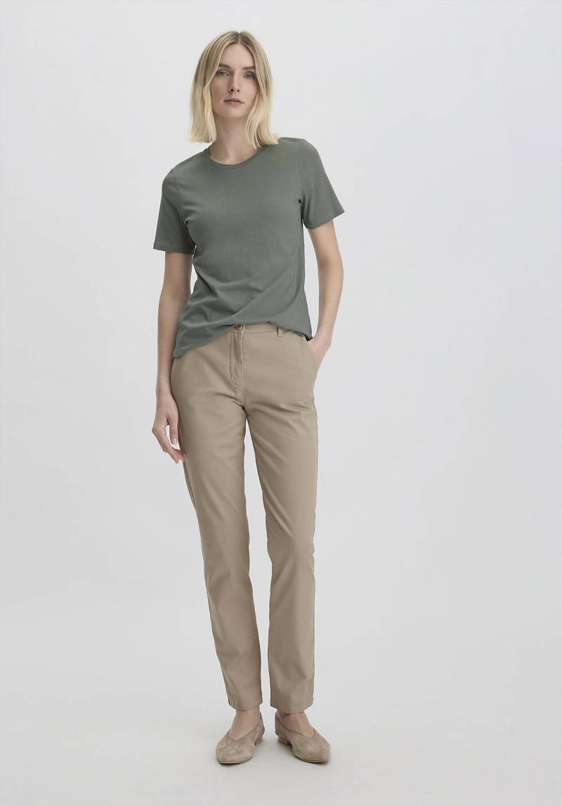 hessnatur Damen Chino Regular aus Bio-Baumwolle - beige Grösse34 von hessnatur