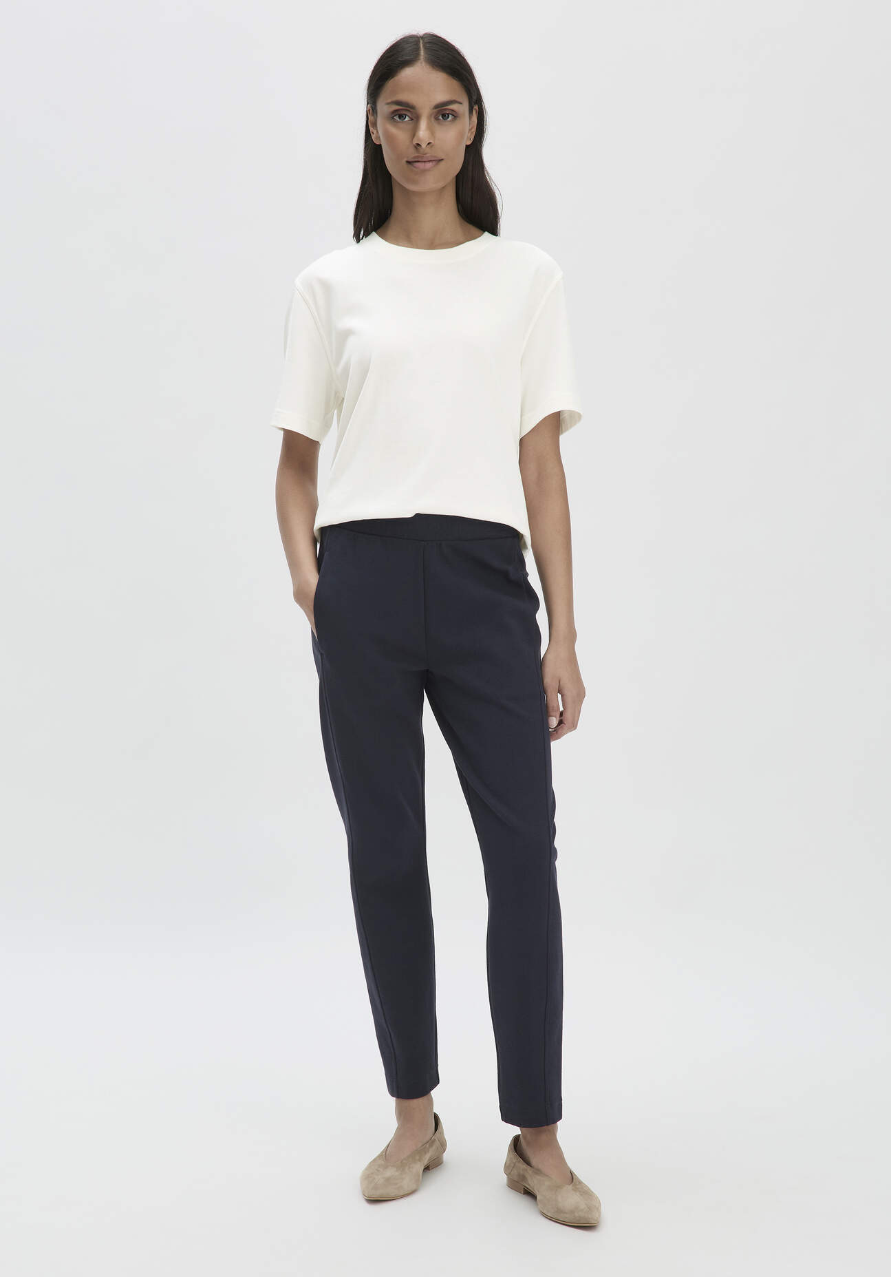 hessnatur Damen Jersey Hose Regular aus Bio-Baumwolle - blau Grösse46 hessnatur Damen Jersey Hose Regular aus Bio-Baumwolle - blau Grösse46 von hessnatur