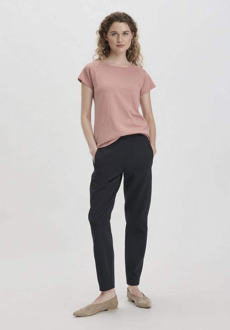 hessnatur Damen Jersey Hose Regular aus Bio-Baumwolle - schwarz Grösse40 von hessnatur