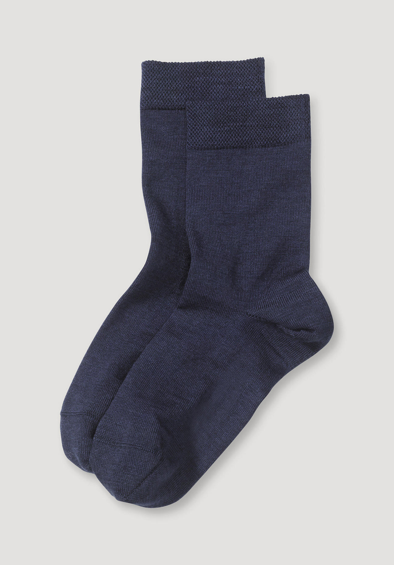 hessnatur Damen Merino-Socken im aus Bio-Merinowolle mit Bio-Baumwolle - blau Grösse41-43 von hessnatur