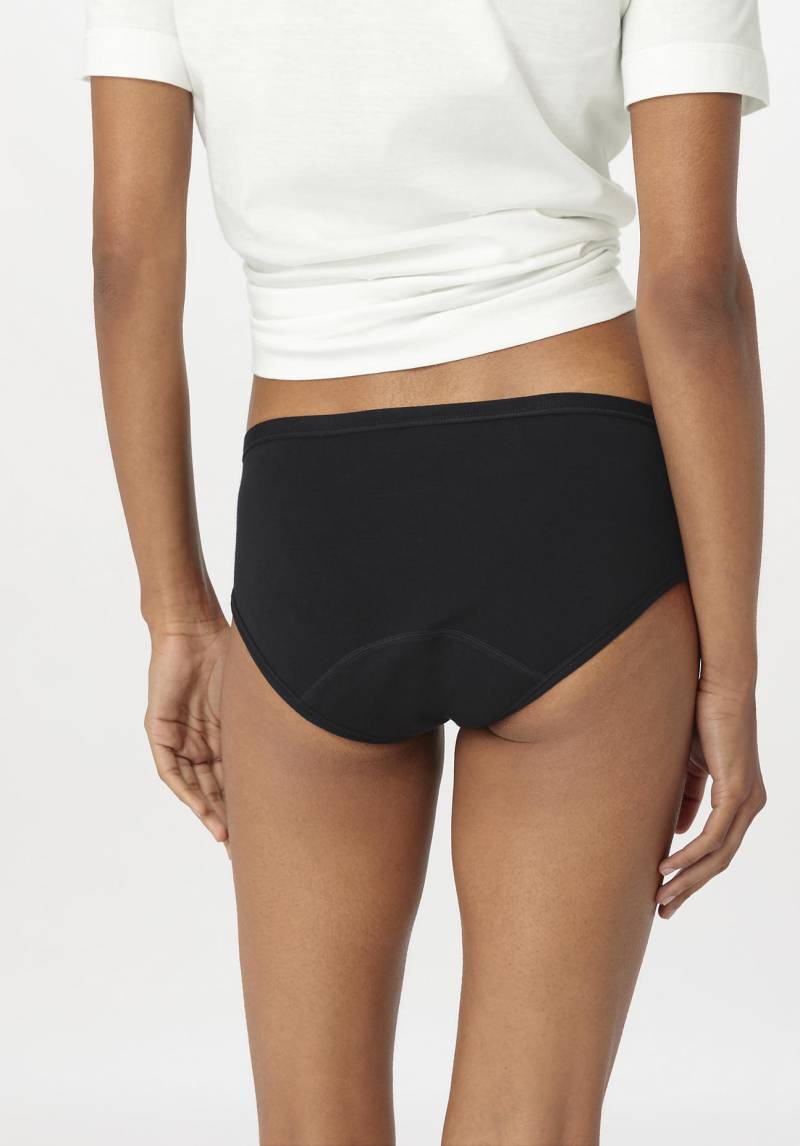 hessnatur Damen Perioden Panty Regular Cut PURE BALANCE aus Bio-Baumwolle und TENCEL™ Modal - schwarz Grösse38 von hessnatur