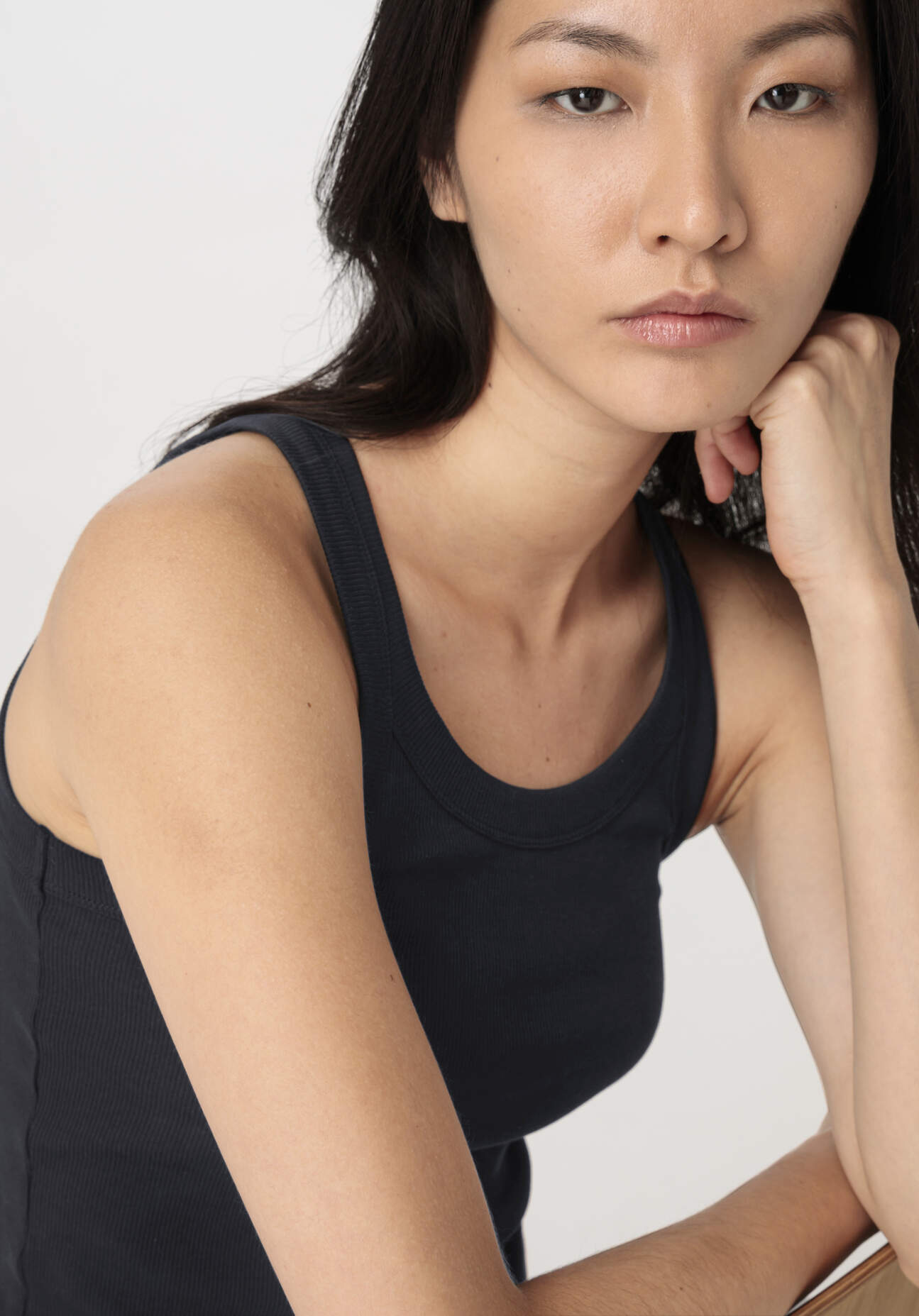 hessnatur Damen Rib Top Slim aus Bio-Baumwolle - schwarz Grösse36 hessnatur Damen Rib Top Slim aus Bio-Baumwolle - schwarz Grösse36 von hessnatur