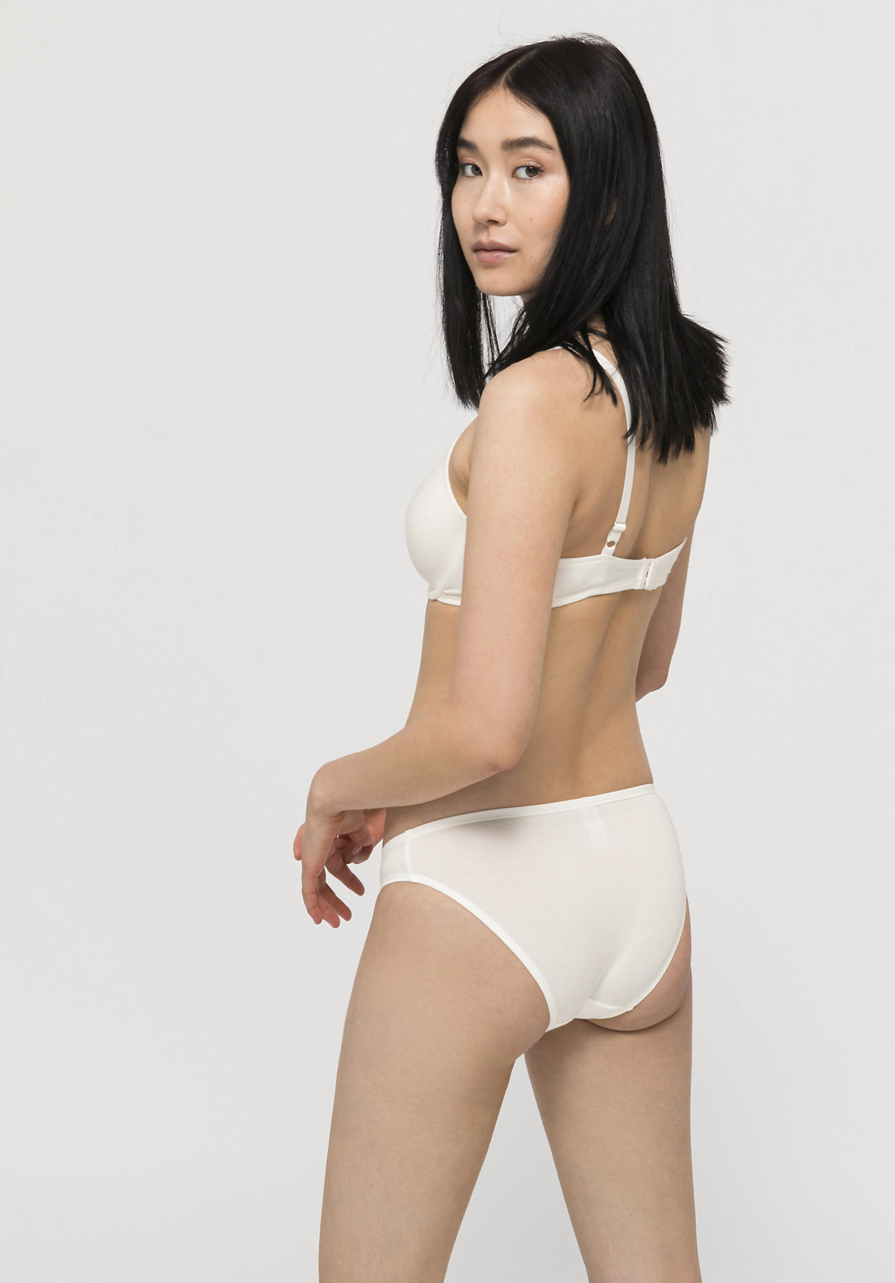 hessnatur Damen Slip low cut aus Bio-Baumwolle und TENCEL™Modal - weiß Grösse34 von hessnatur