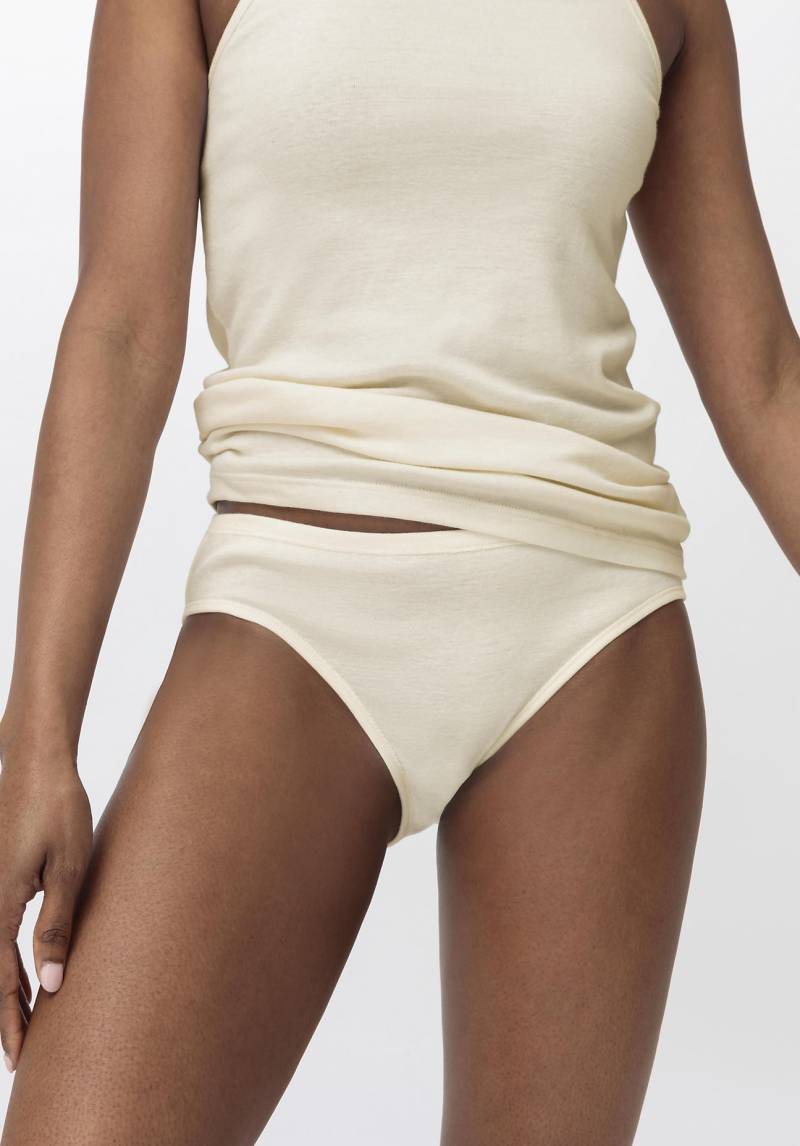 hessnatur Damen Slip Regular Cut im PURE NATURE aus Bio-Baumwolle - naturfarben Grösse46 von hessnatur