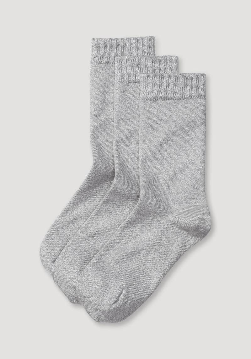 hessnatur Damen-Socken aus Bio-Baumwolle - grau Grösse41-43 von hessnatur