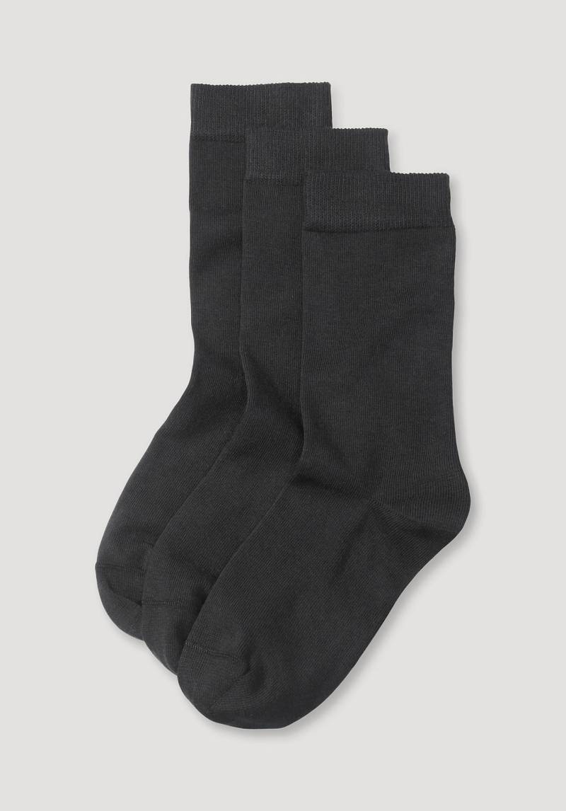 hessnatur Damen-Socken aus Bio-Baumwolle - schwarz Grösse35-37 von hessnatur