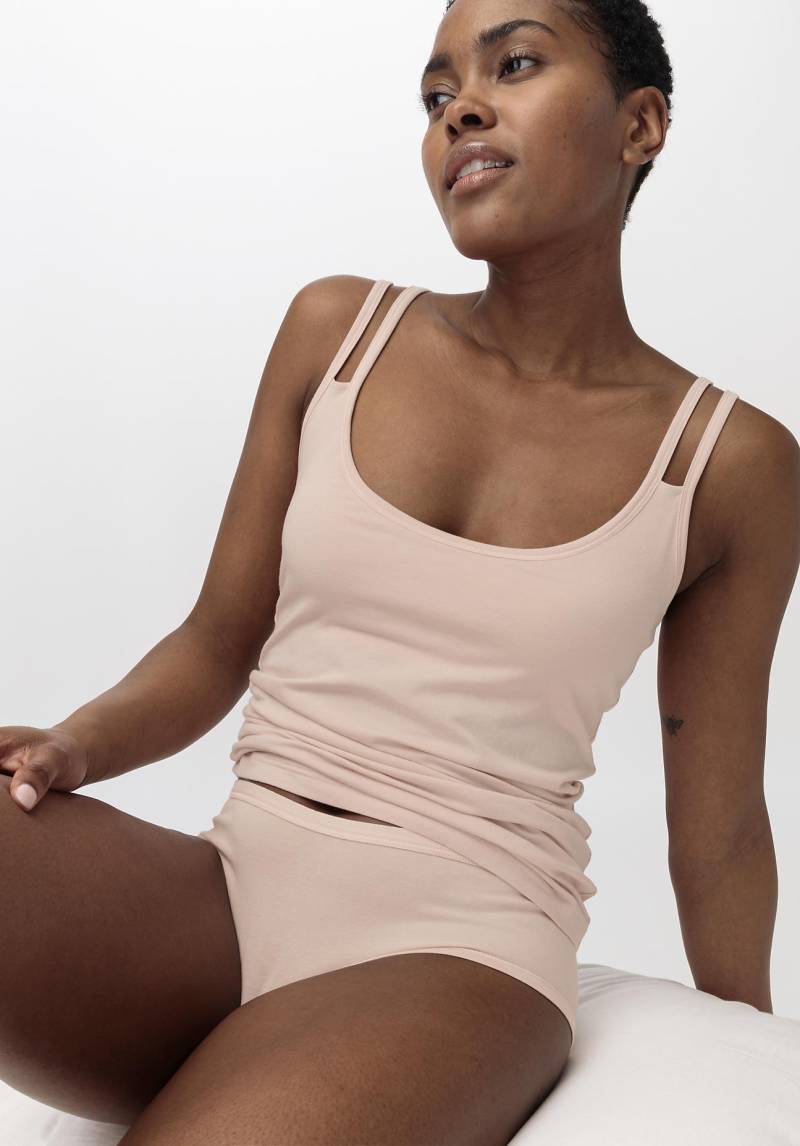 hessnatur Damen Spaghetti Top Fitted PURE BALANCE aus Bio-Baumwolle und Tencel™ Modal - rosa Grösse38 von hessnatur