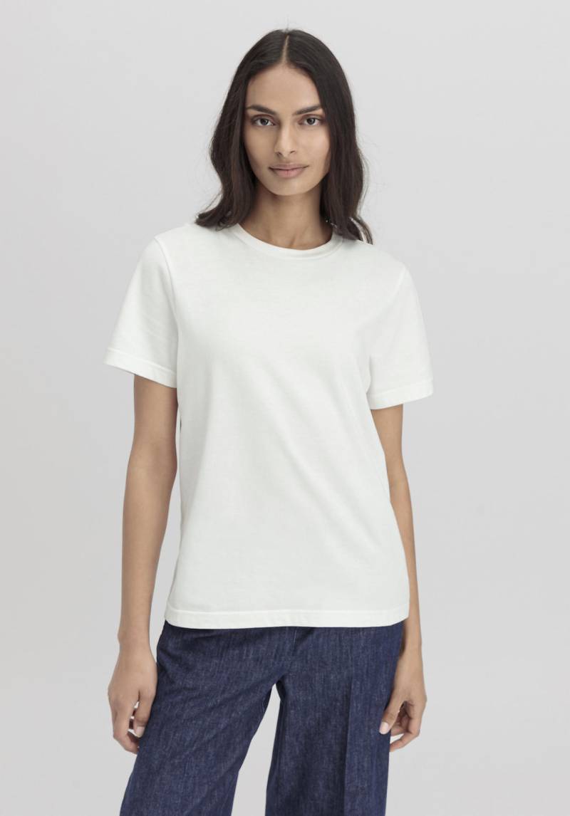 hessnatur Damen Heavy T-Shirt Relaxed aus Bio-Baumwolle - weiß Grösse36 von hessnatur