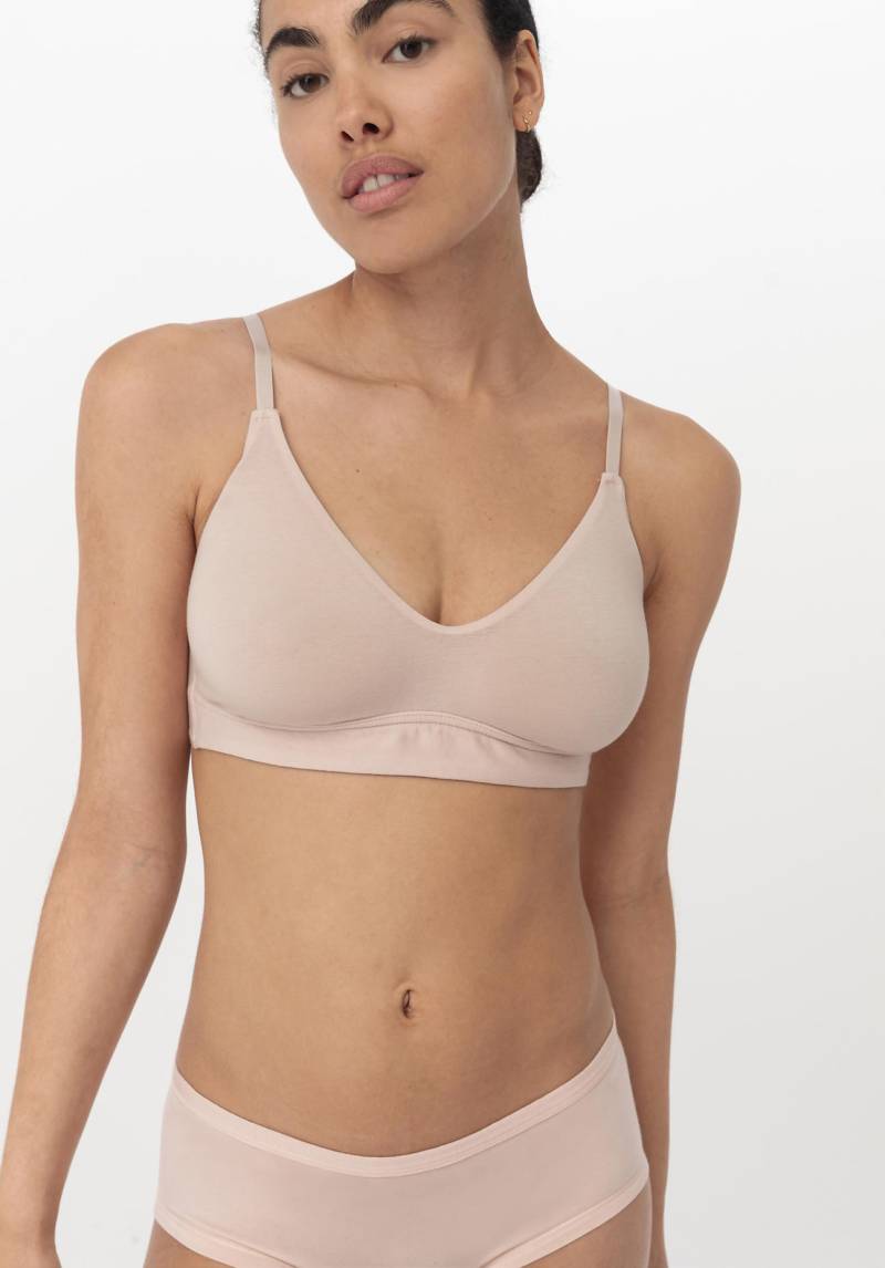 hessnatur Damen Triangel-BH aus Bio-Baumwolle und Tencel™Modal - rosa Grösse80E von hessnatur