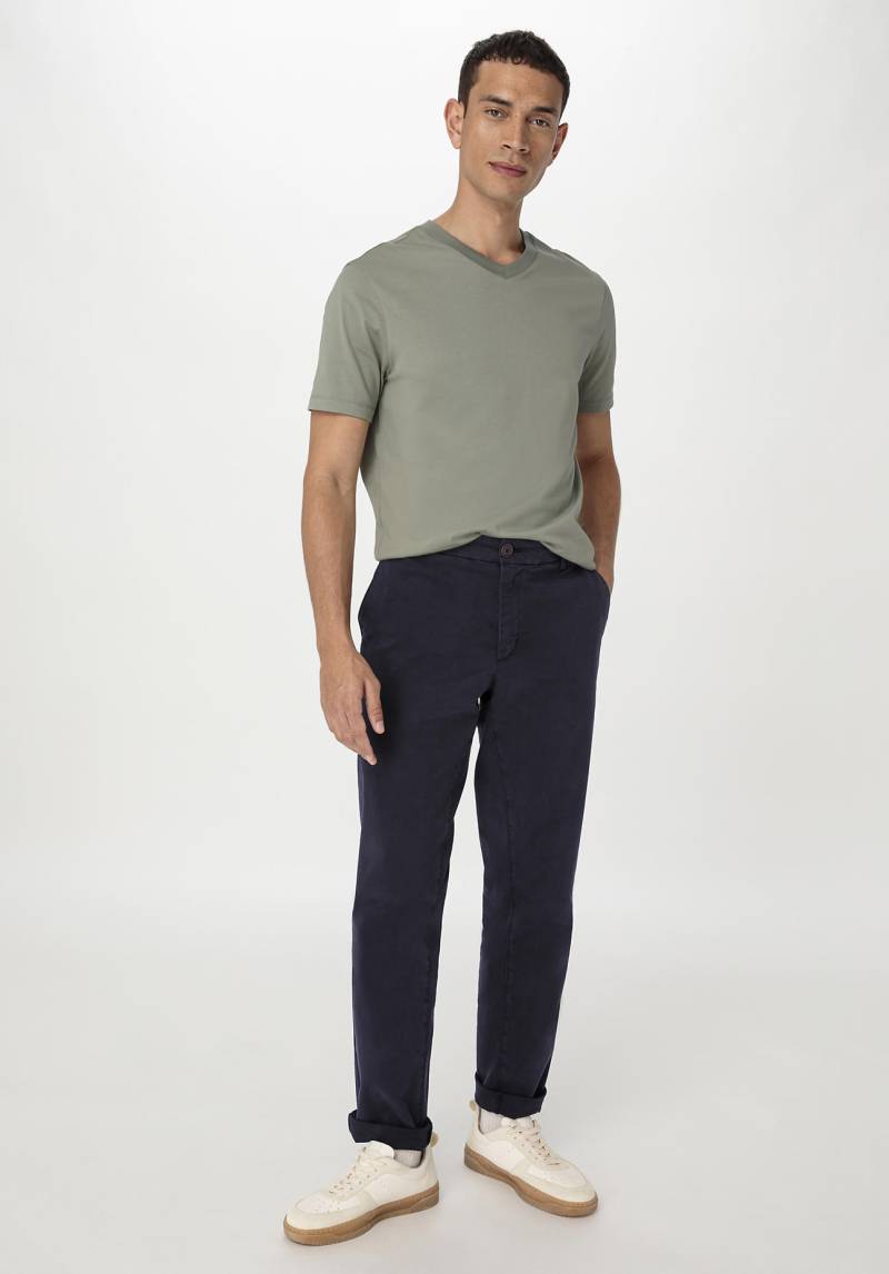 hessnatur Herren Chino LENN Regular aus Bio-Baumwolle - blau Grösse56 von hessnatur