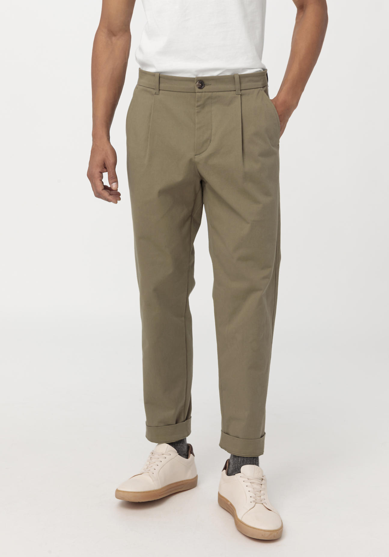 hessnatur Herren Hose Relaxed Fit aus Bio-Baumwolle mit Hanf - beige Grösse48 von hessnatur