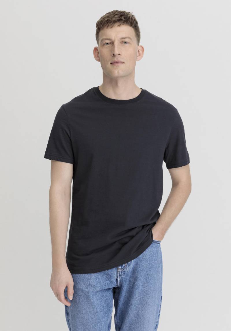 hessnatur Herren T-Shirt Regular aus Bio-Baumwolle - blau Grösse52 von hessnatur