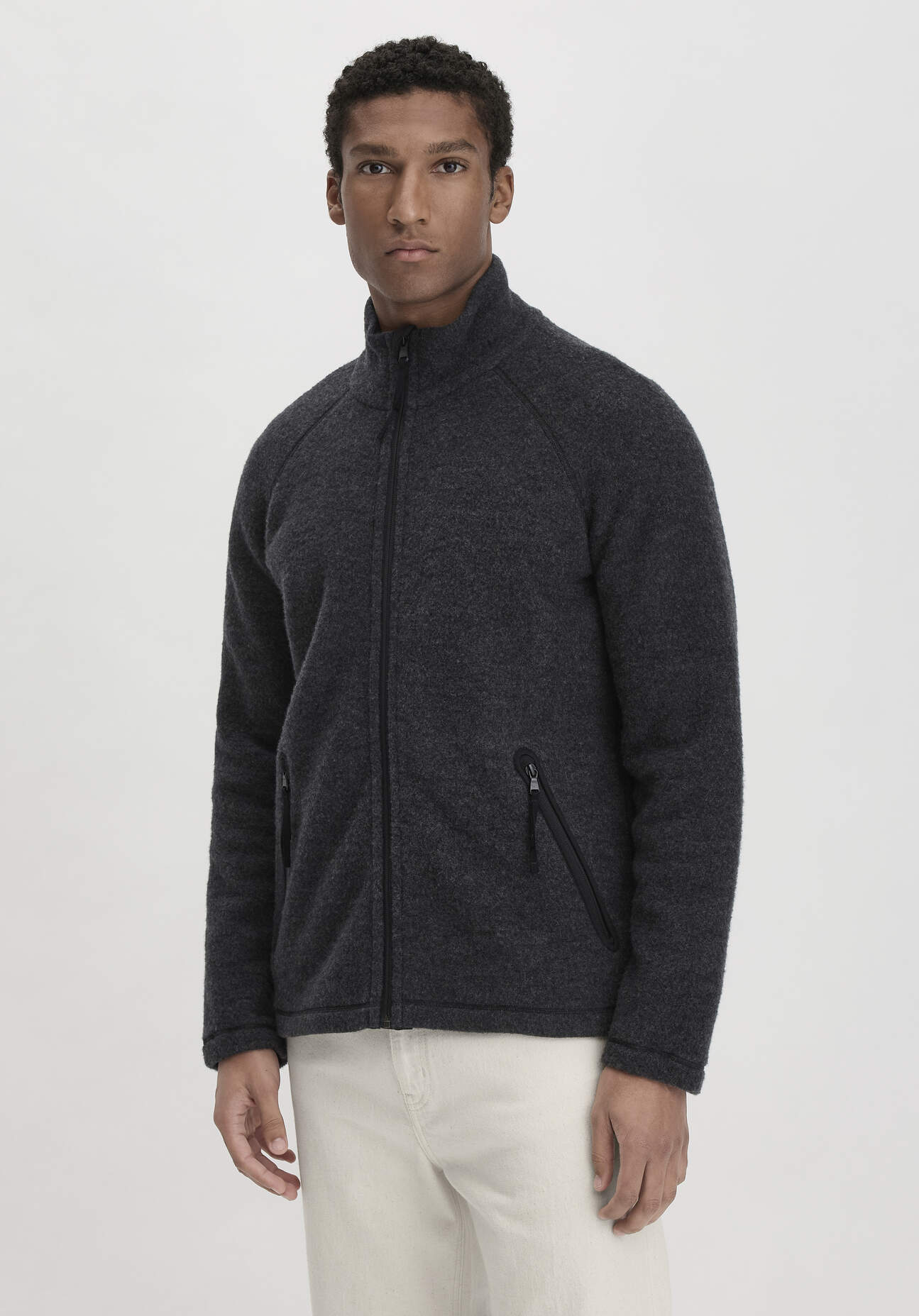 hessnatur Herren Wollfleece Jacke Relaxed aus Bio-Merinowolle - grau Grösse52 hessnatur Herren Wollfleece Jacke Relaxed aus Bio-Merinowolle - grau Grösse52 von hessnatur