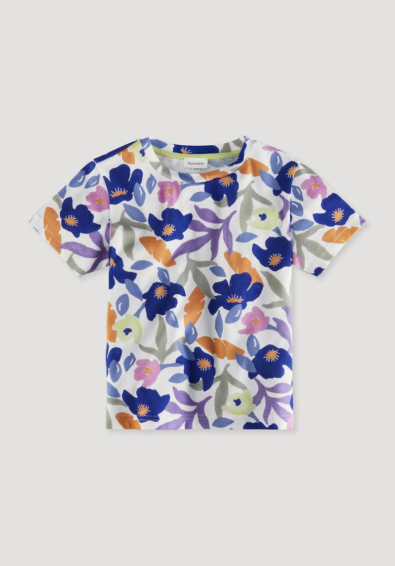 hessnatur Kinder Shirt Regular aus Bio-Baumwolle - blau Grösse134/140 von hessnatur