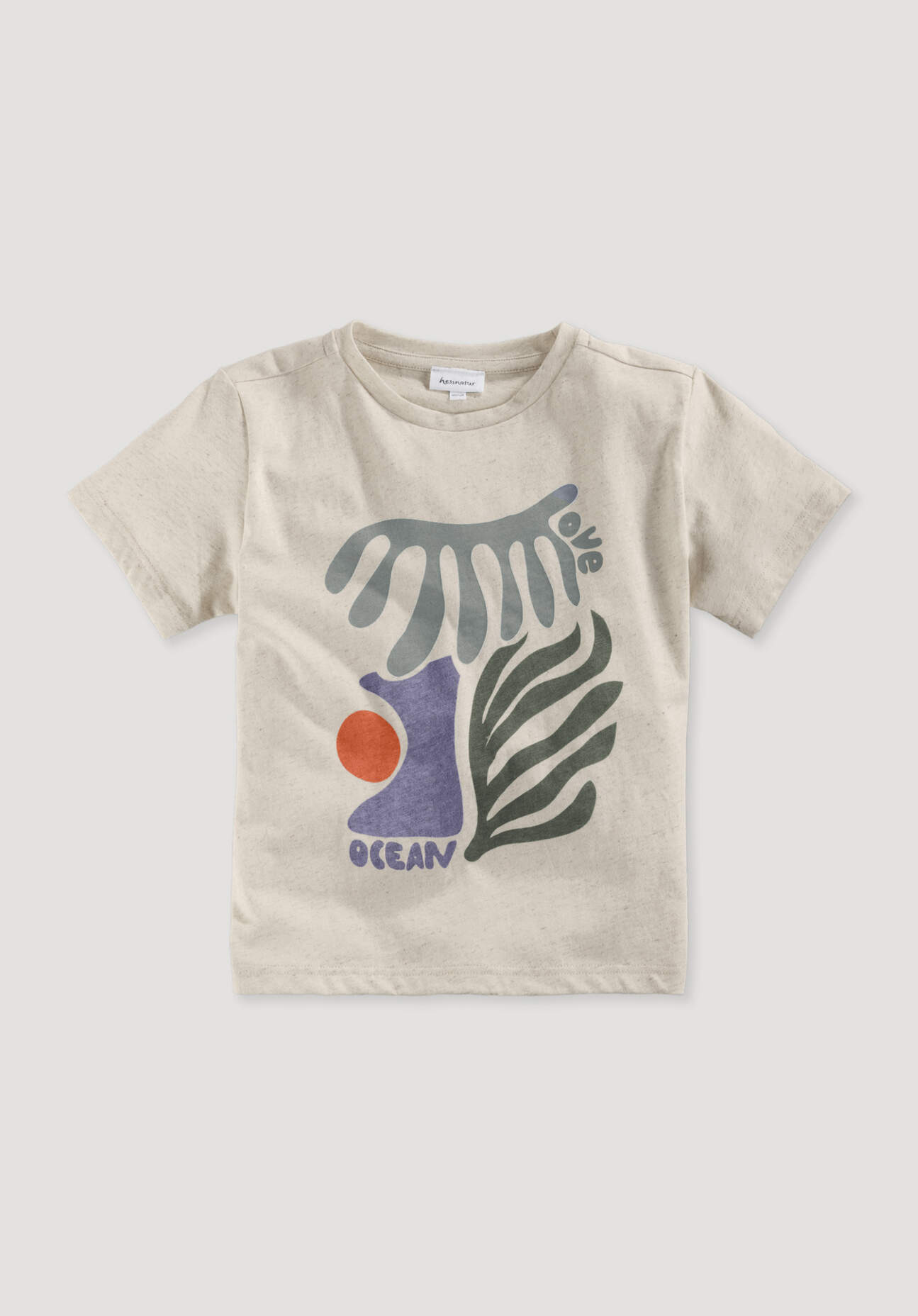 hessnatur Kinder Shirt Regular aus Bio-Baumwolle - naturfarben Grösse122/128 von hessnatur