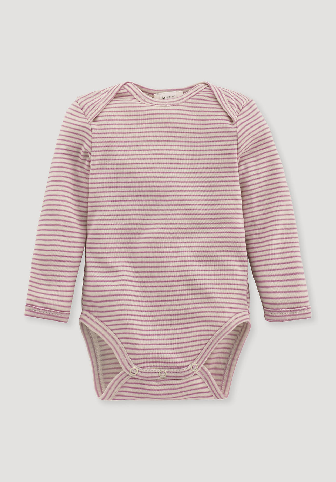 hessnatur Baby Body Langarm Slim aus Bio-Merinowolle mit Seide - rosa Grösse74/80 von hessnatur