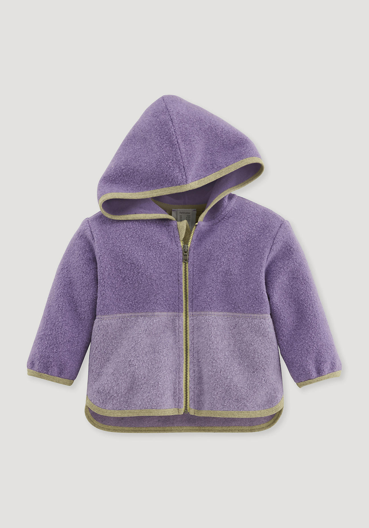 hessnatur Baby Fleece Jacke Regular BETTER RECYCLING - lila Grösse62/68 von hessnatur