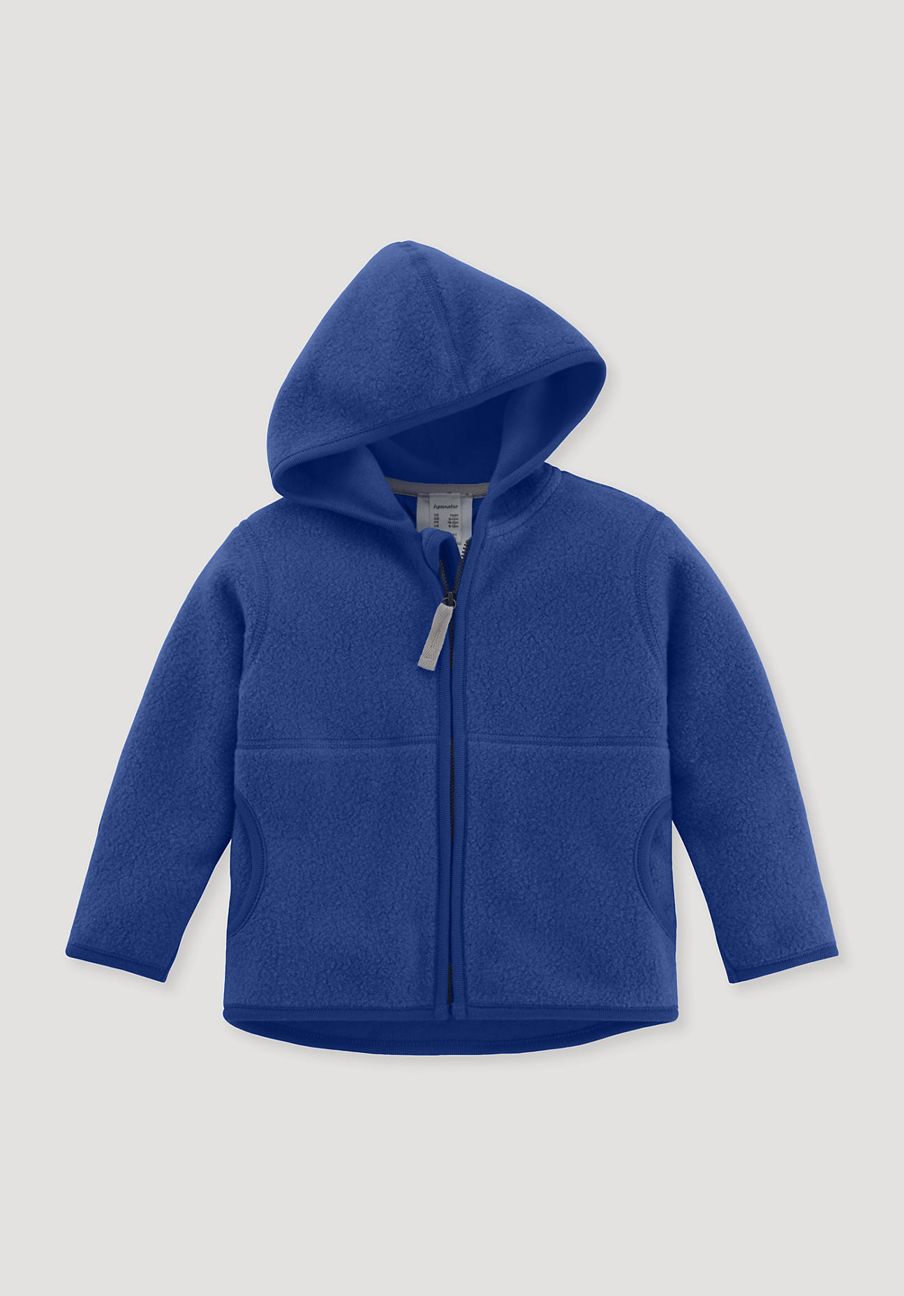 hessnatur Baby Fleece Jacke Regular aus Bio-Baumwolle - blau Grösse62/68 von hessnatur